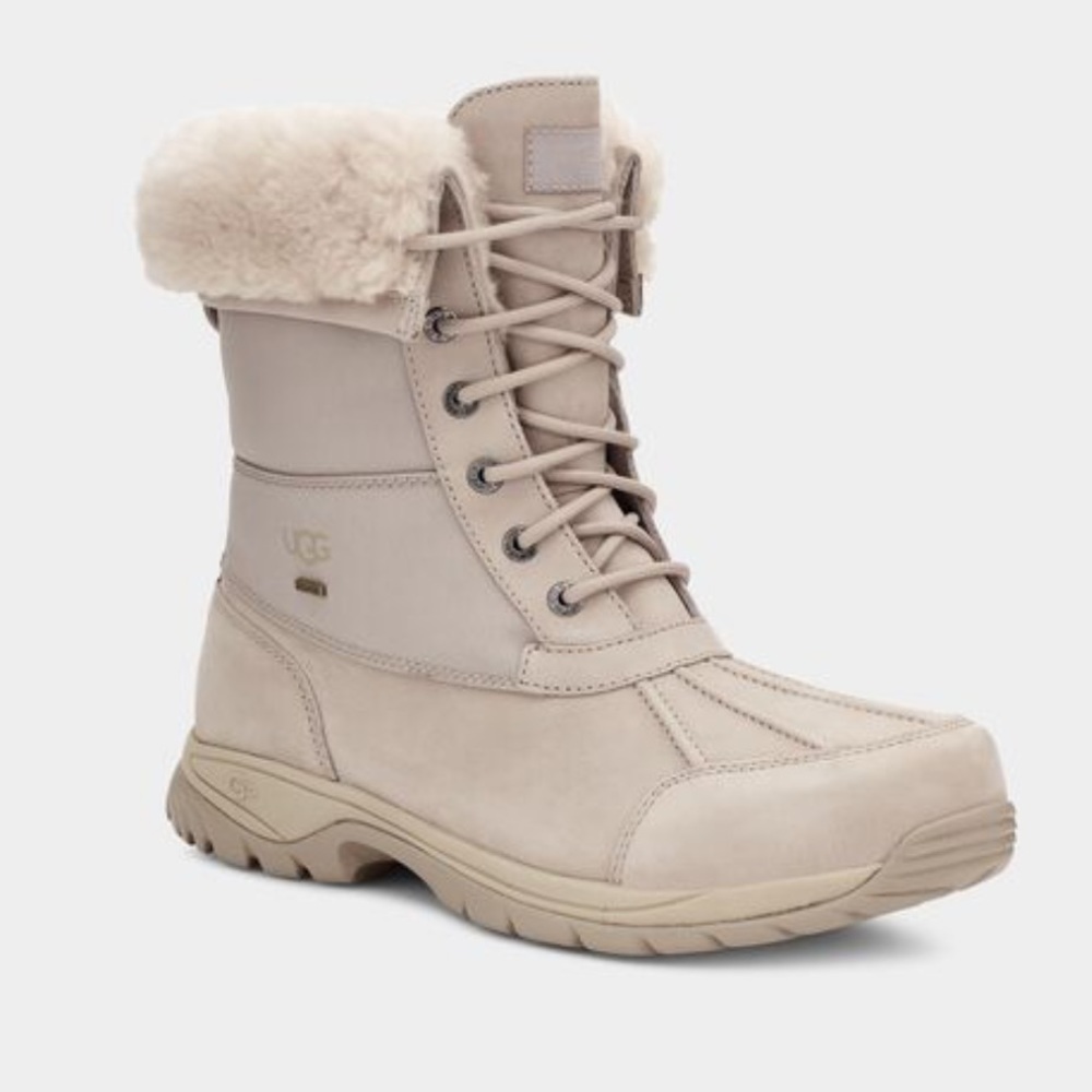 UGG Cream Leather Boots
